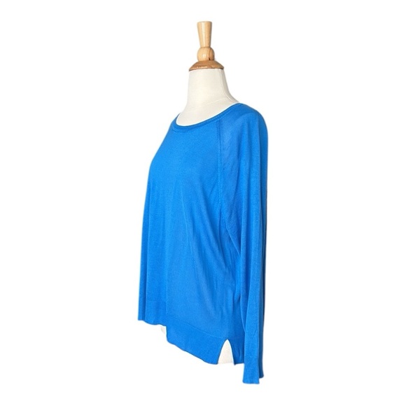 ZARA Cerulean Blue Pullover Sweater Boxy Lightweight Layer Size XL - Picture 6 of 14